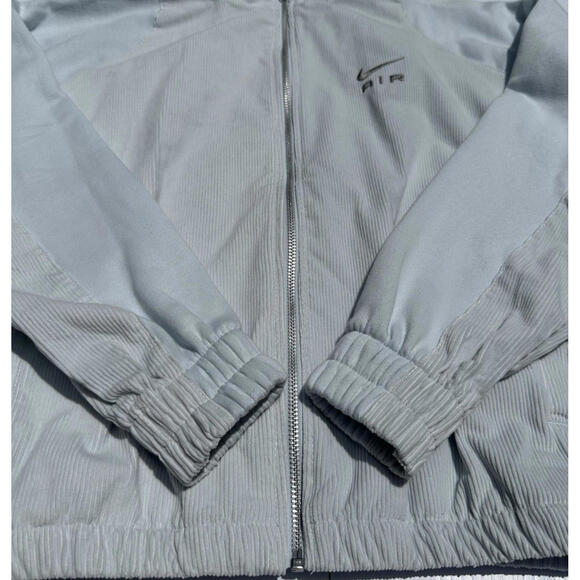 Nike Air Corduroy Oversized Fit Full Zip Jacket Pale Blue Womens Size Large - Picture 3 of 9